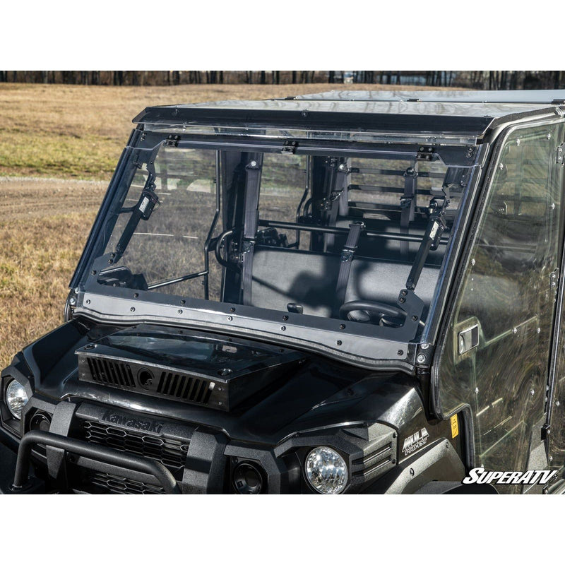 Load image into Gallery viewer, SuperATV Kawasaki Mule Pro MaxDrive Power Flip Windshield PFWS-K-MULEFXT-70
