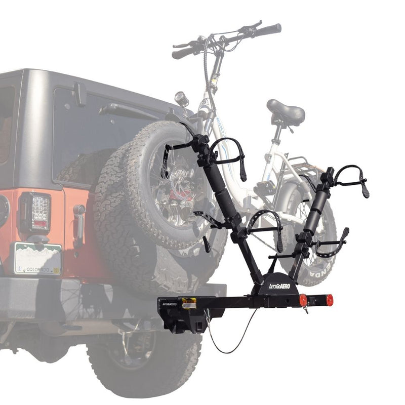 Load image into Gallery viewer, Let&#39;s Go Aero V-Lectric FAT PRO Two Fat Tire eBike Carrier fits 2&quot; Receiver Hitch (B00390)
