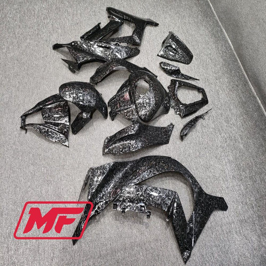 Monster Fairings Full Kit Kawasaki ZX-10R 11-15 Forged Carbon Fiber Style + Windshield + Gas Tank Cover