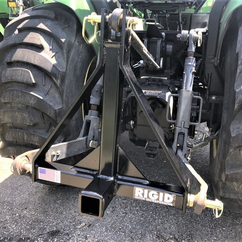 Load image into Gallery viewer, Rigid Hitch (RHA-001) 3-Point Hitch with 2&quot; Receiver, Conversion for Sub-Compact Tractors Equipped with a CAT 1 - Made in USA
