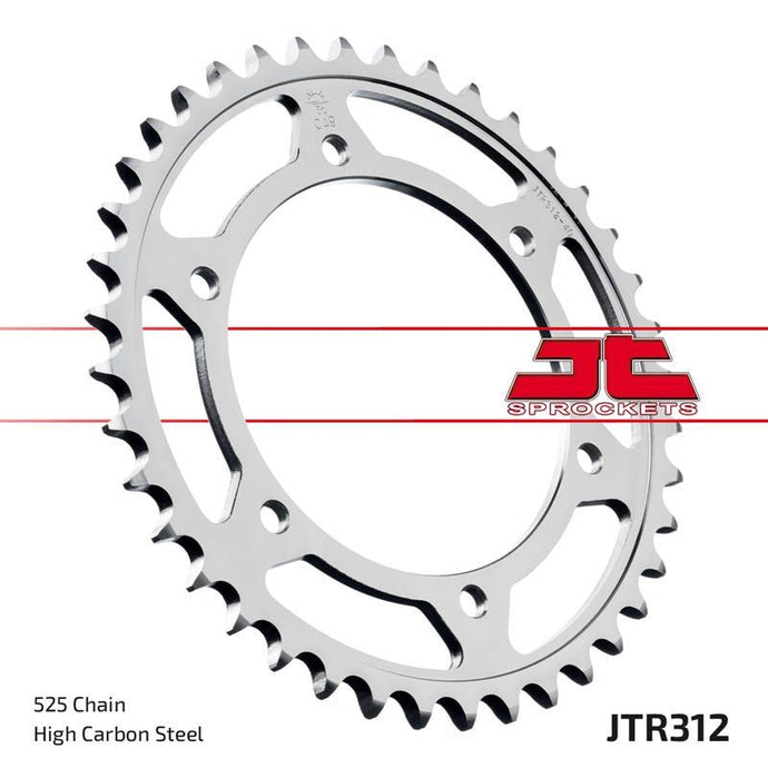 JT Sprockets Rear Steel Sprocket 40 Tooth 40T 525 Chain JTR312.40