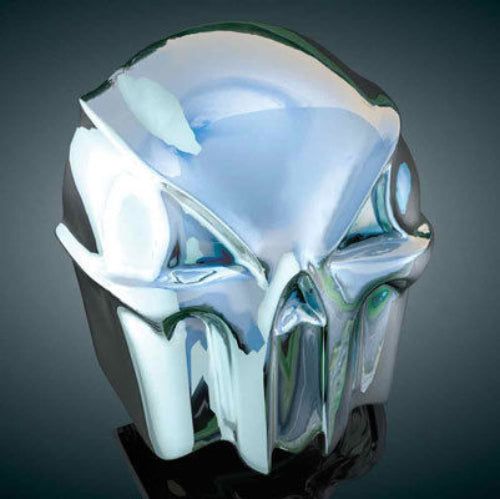 Kuryakyn Chrome Zombie Skull Horn Cover Accent Dress Up Harley Models 1992-2017