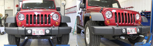 Blue Ox Avail Tow Bar (10,000 lbs. cap.) & Baseplate Combo fits 2007-2018 Jeep Wrangler/Wrangler Unlimited (JK) (All Models W/ Standard Bumper) (No JL) - Includes Wiring