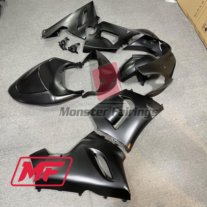 Load image into Gallery viewer, Monster Fairings Full Kit Kawasaki ZX-6R 05-06 Matte Black + Windshield + Gas Tank Cover
