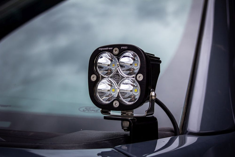 Load image into Gallery viewer, Baja Designs A-Pillar Light Kit Pair Squadron Sport Series Spot Pattern Clear Lens Toggle Wiring Universal 447680
