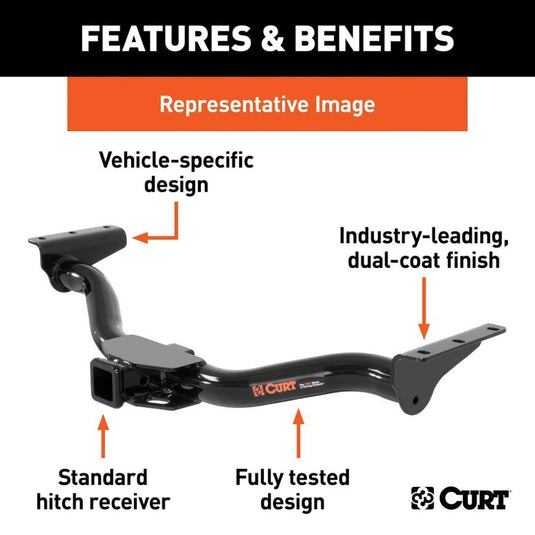 Class III 2 Inch Receiver fits Select Hyundai Santa Fe and Kia Sorento