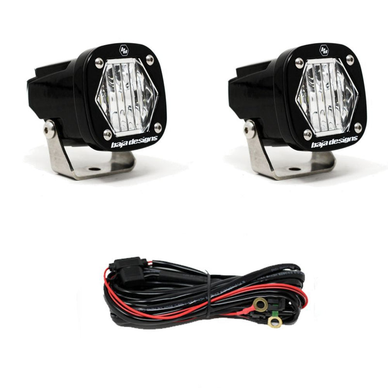 Load image into Gallery viewer, Baja Designs Auxiliary LED Light Pod Pair S1 Series Wide Cornering Pattern Clear Lens Universal 387805

