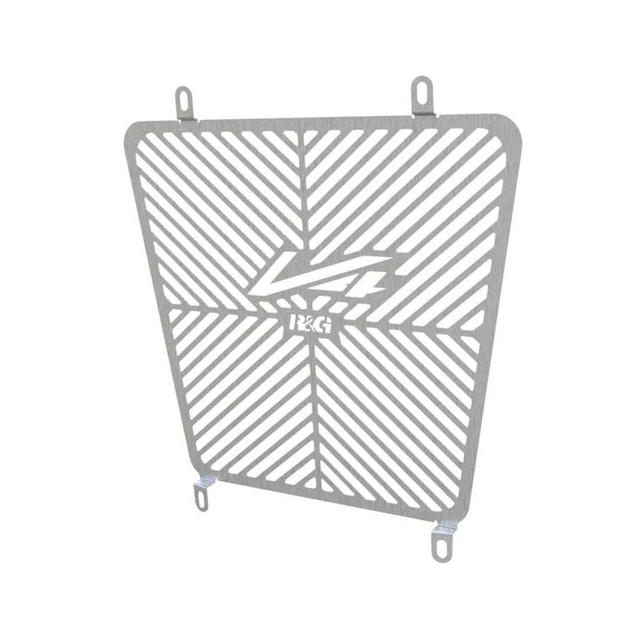 R&G Racing Stainless Steel Branded Radiator Guard For 2019-2024 Aprilia RSV4 1100 Factory