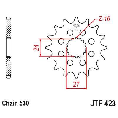 JT Sprockets Front Steel Countershaft Sprocket 18 Tooth 18T 530 Chain For Suzuki Hayabusa GSX1300R L9 2019 JTF423.18