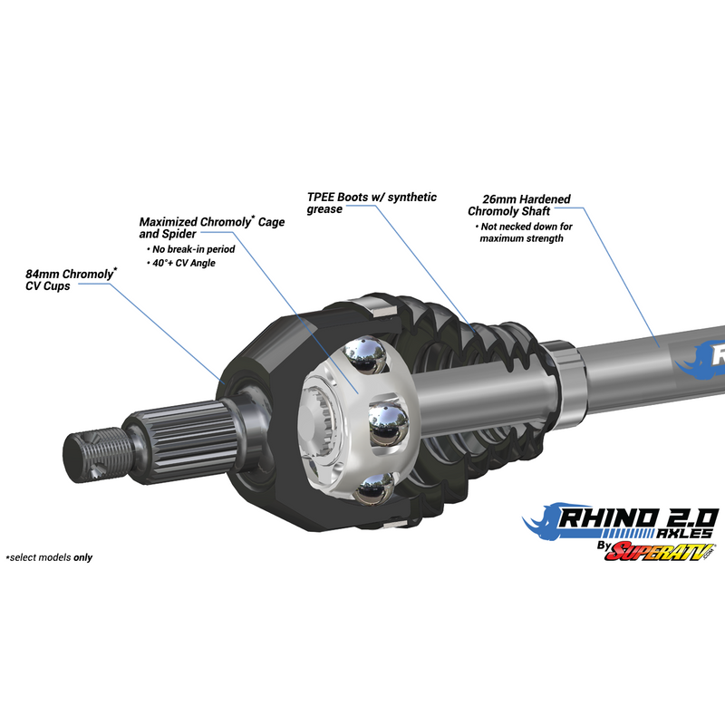 Load image into Gallery viewer, Rhino Can-Am Commander 800 / 1000 Rear Long Travel Axle 2.0 AX07-019R-1
