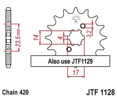 Load image into Gallery viewer, JT Sprockets Front Steel Sprocket 11 Tooth 11T 420 Chain JTF1128.11
