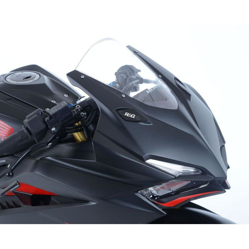 Load image into Gallery viewer, R&amp;G Racing Black Mirror Delete Blanking Plates For 2017-2020 Honda CBR250RR
