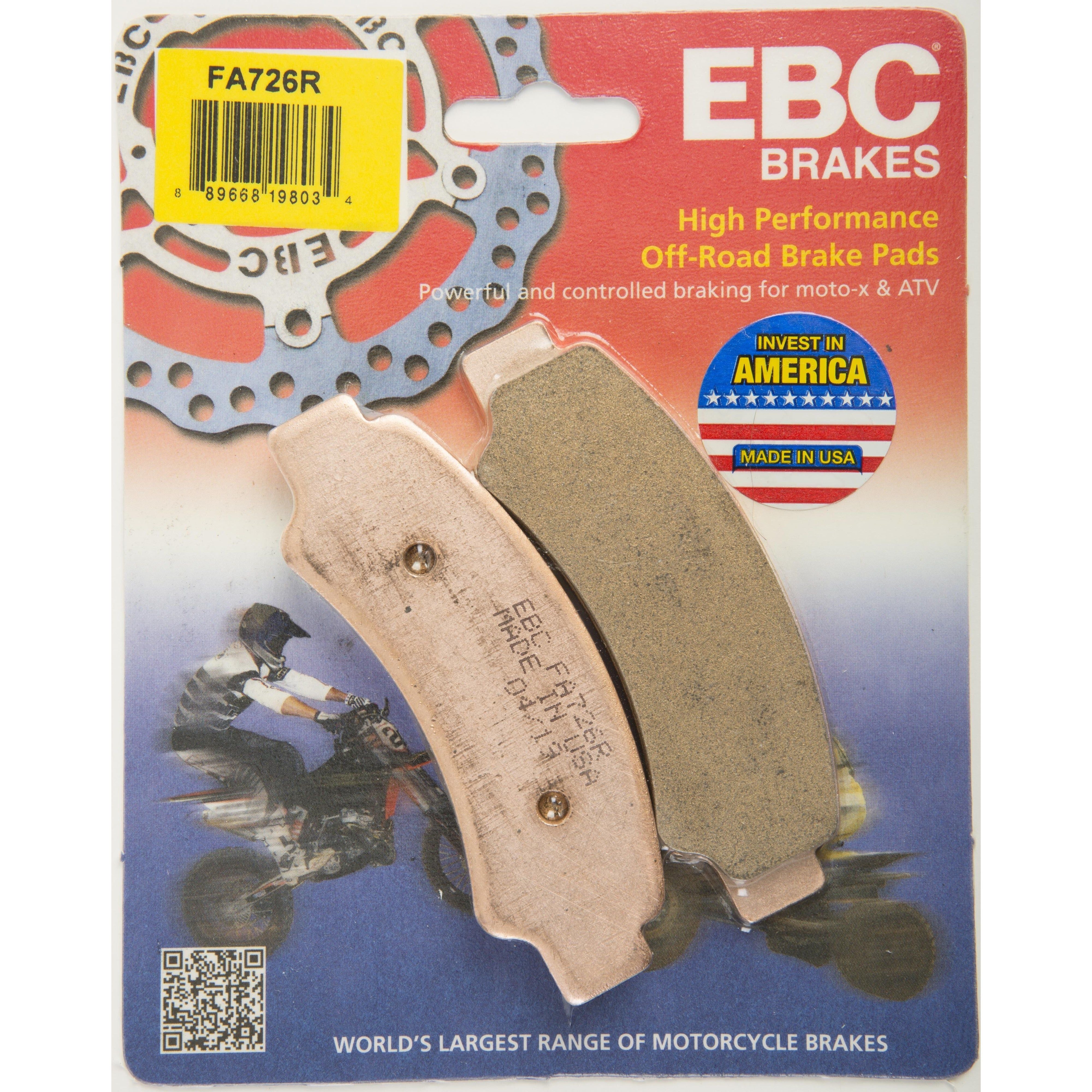 EBC 1 Pair Sintered R Series Heavy-Duty Brake Pads MPN FA726R