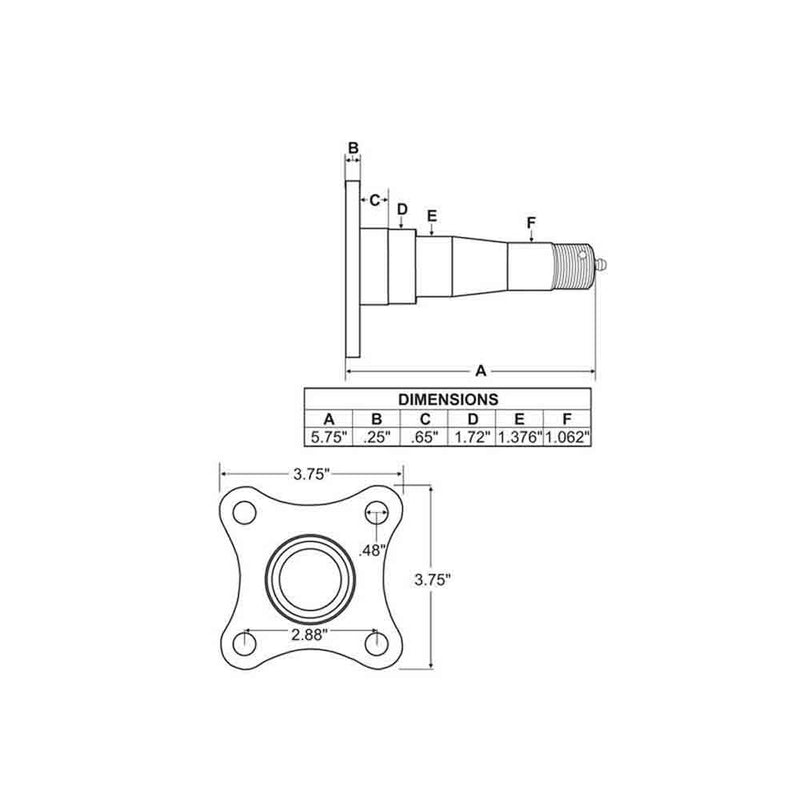 Load image into Gallery viewer, 3,500 lb. Straight Axle Tube with 86 Inch Hub Face
