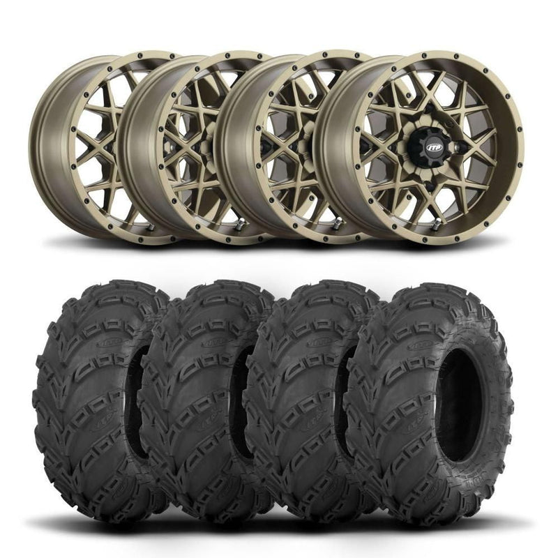Load image into Gallery viewer, ITP Hurricane 14&quot; Bronze Wheels And Mud Lite Tires [27x10-14]
