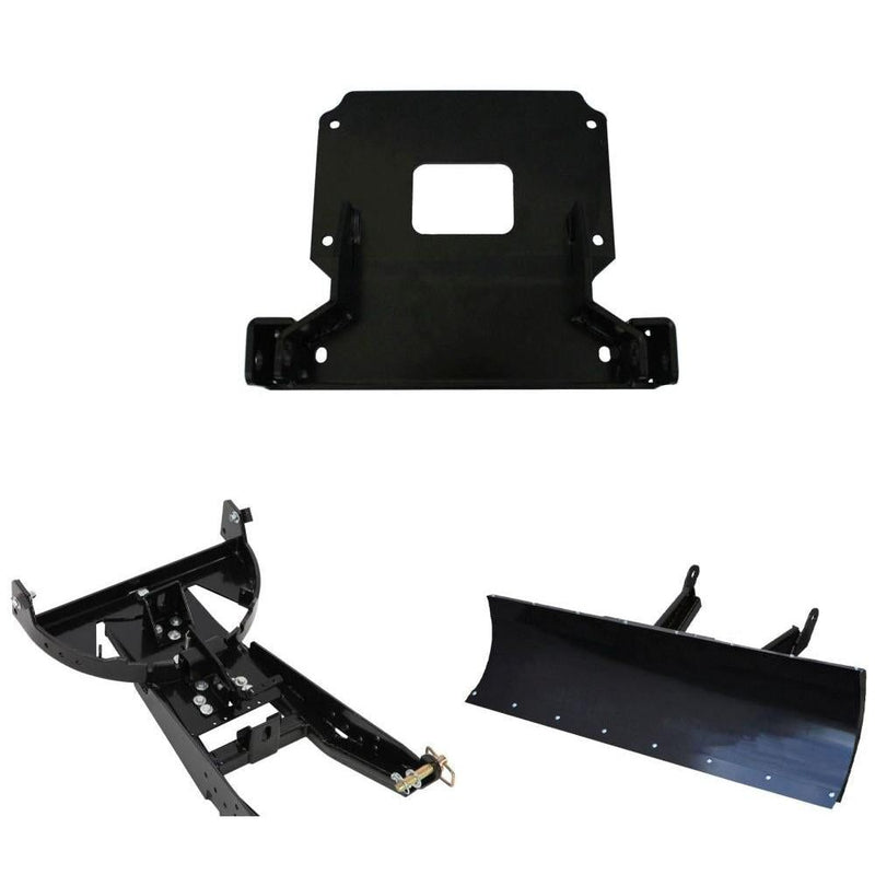 Load image into Gallery viewer, Denali Black UTV Snow Plow Kit For Polaris Ranger Crew 1000 Diesel 2016-2018
