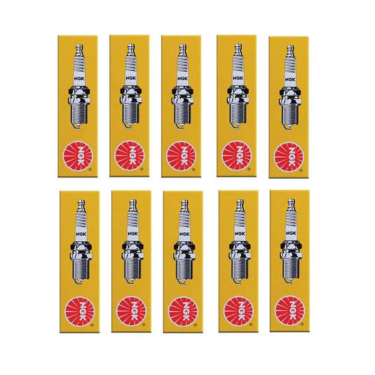 Set of 10 NGK Standard Spark Plugs for Suzuki GN125E 1997-1991 Engine 125cc