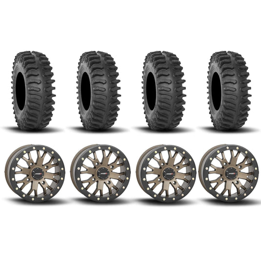System 3 SB-4 Beadlock Bronze 15" Wheels And XT400 Tires [35x10R-15]
