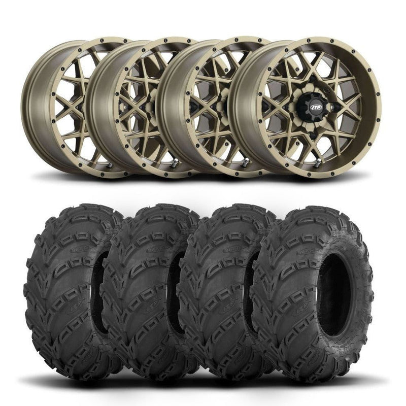 Load image into Gallery viewer, ITP Hurricane 14&quot; Bronze Wheels And Mud Lite Tires [27x10-14]

