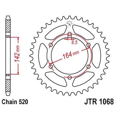 Load image into Gallery viewer, JT Sprockets Rear Steel Sprocket 46 Tooth 46T 520 Chain JTR1068.46
