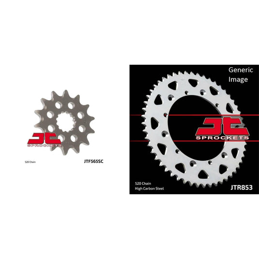 JT SPROCKETS Front and Rear Steel Sprocket Kit for OffRoad YAMAHA YZ400 1976