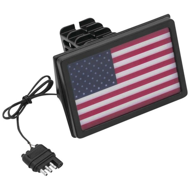 Load image into Gallery viewer, Kuryakyn Freedom Flag LED Hitch Cover Black
