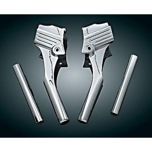 Load image into Gallery viewer, Kuryakyn Deluxe Chrome Neck Frame Covers Accent Trim Harley Touring Bagger 95-05
