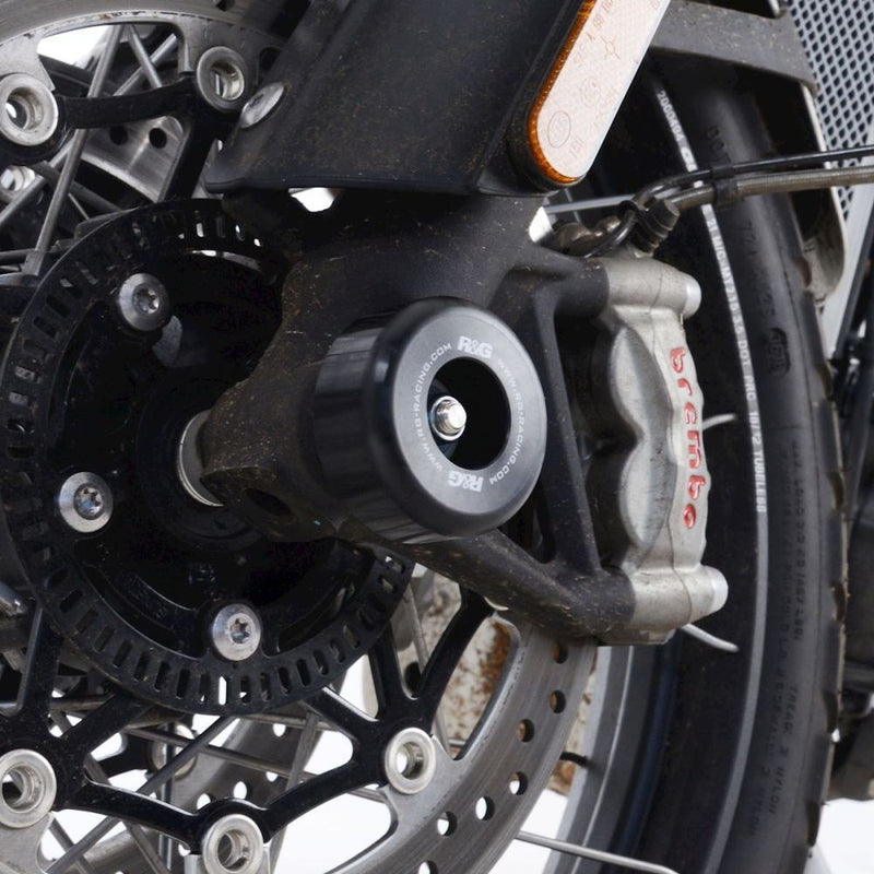 Load image into Gallery viewer, R&amp;G Racing Black Fork Protectors For 2019-2024 Triumph Scrambler 1200 XC
