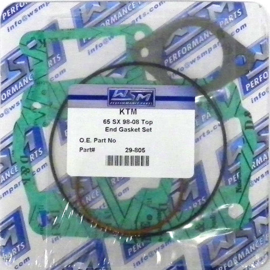 WSM Top End Gasket Kit For KTM 65 SX / XC 98-08 29-805