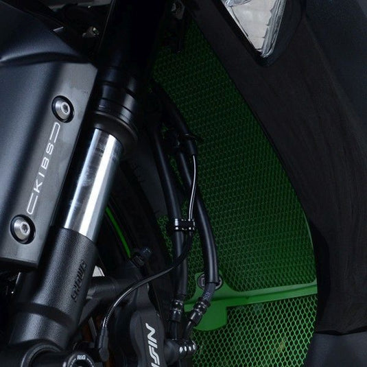 R&G Racing Green Aluminum Radiator Guard For 2019-2021 Kawasaki Ninja ZX6R ZX600F