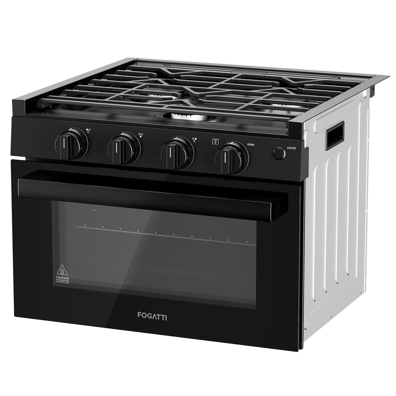 Load image into Gallery viewer, FOGATTI 17-Inch RV Oven Stove Combo, 3 Burner Propane Gas Range for Travel Trailer &amp; Camper
