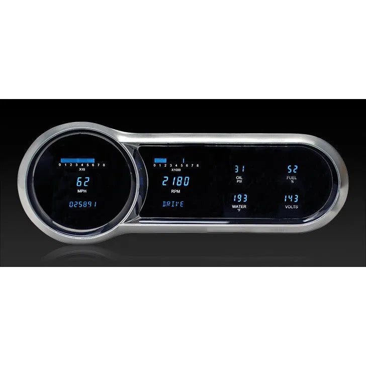 Load image into Gallery viewer, Dakota Digital 1953-1954 Chevrolet Series III Gauge Kit with Teal/Blue Display With Clock VFD3-53C-C-Z
