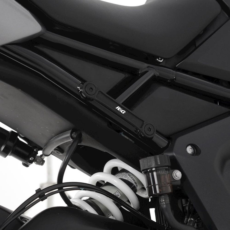 Load image into Gallery viewer, R&amp;G Racing Black Rear Foot Rest Delete Blanking Plates For 2022-2024 Triumph Tiger 660 Sport
