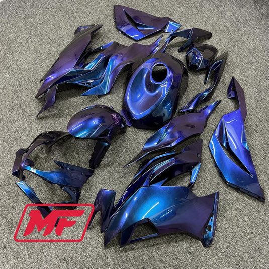 Monster Fairings Full Kit Kawasaki ZX-6R 19-23 Purple Gradient + Windshield + Gas Tank Cover
