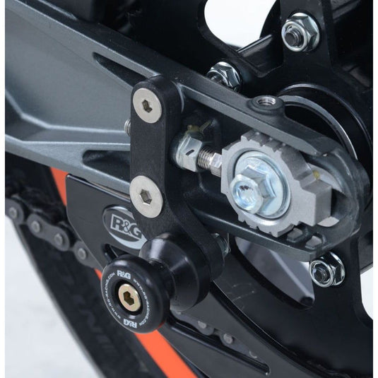 R&G Racing Orange Cotton Reels Offset For 2017-2023 KTM 125 Duke