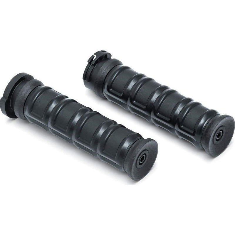 Load image into Gallery viewer, Kuryakyn Dillinger Grips for V-Twin Dual Cable Satin Black
