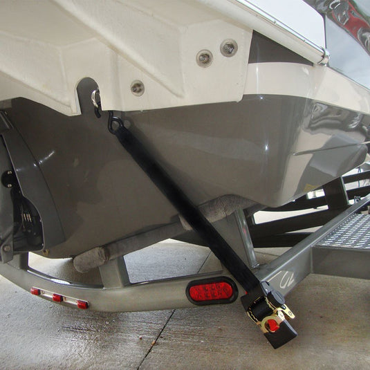 Pair of Bolt-On Retractable Ratcheting Transom Tie-Downs - 2 Inch x 5.5 Inch