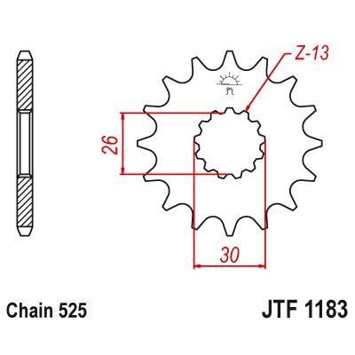 JT Sprockets Front Steel Countershaft Sprocket 18 Tooth 18T 525 Chain For Triumph America 865 2013-2015 JTF1183.18