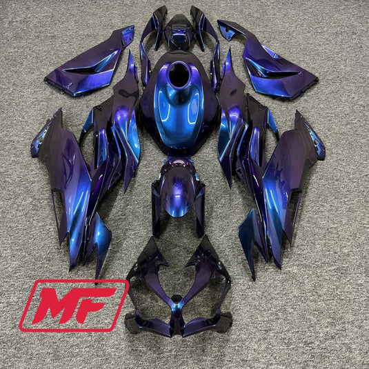 Monster Fairings Full Kit Kawasaki ZX-6R 19-23 Purple Gradient + Windshield + Gas Tank Cover