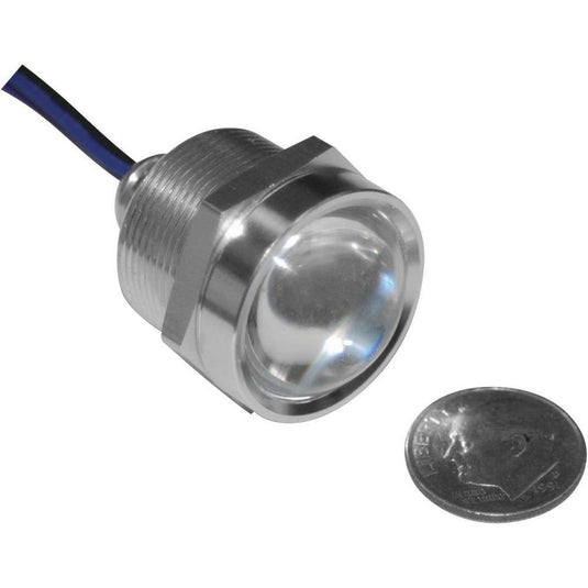 Letric Lighting Royal Flush Mount G2 LED 3-Wire, 1", Polished/White/Amber