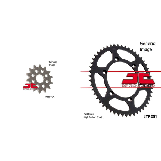 Front and Rear Steel Sprocket Kit for OffRoad YAMAHA YZ450F 2010-2013