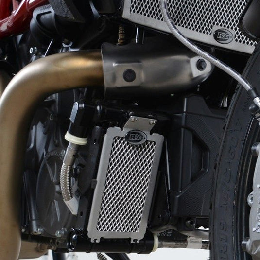 R&G Racing Black Oil Cooler Guard For 2019-2024 Indian Motorcycles FTR1200