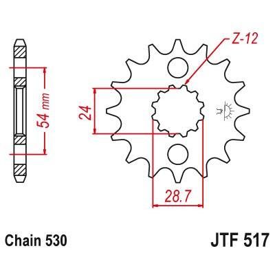JT Sprockets Front Steel Countershaft Sprocket 17 Tooth 17T 530 Chain For Kawasaki Ninja ZX14R ZX1400 2012-14 JTF517.17