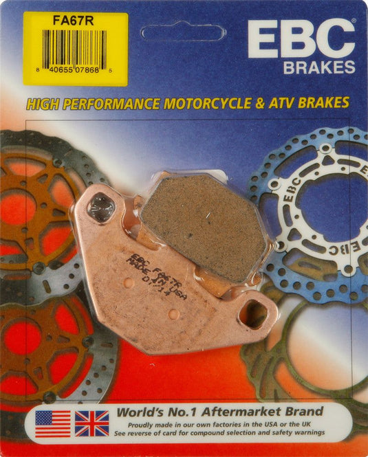 EBC 1 Pair Sintered R Series Heavy-Duty Brake Pads MPN FA67R