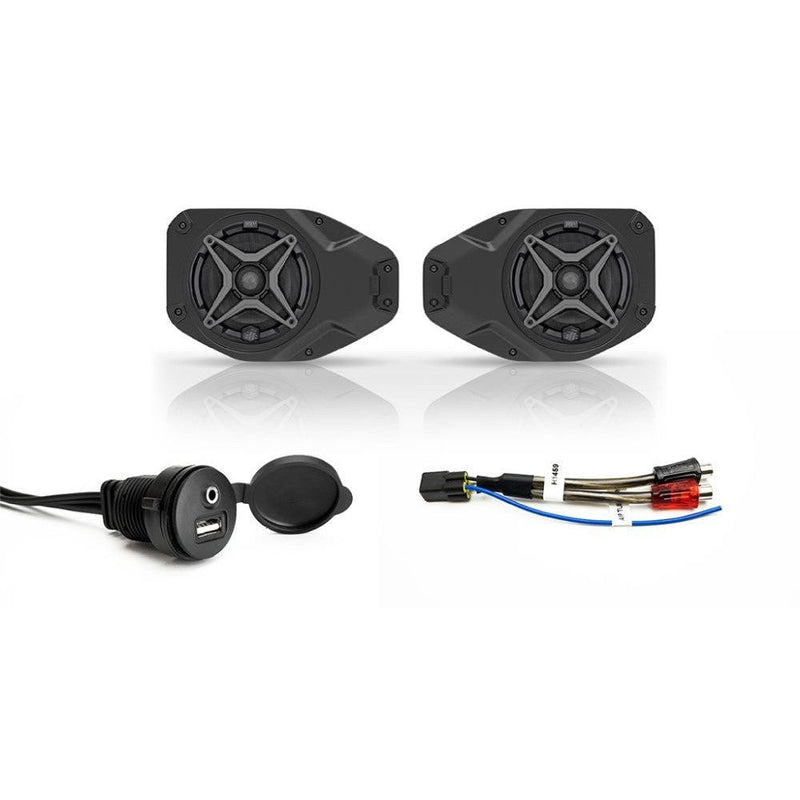 Load image into Gallery viewer, SSV Works Overhead 6.5&quot; Speaker Adapters With RCA Harness And AUX/USB Add-On
