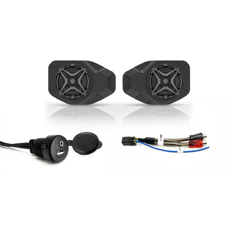 Load image into Gallery viewer, SSV Works Overhead 6.5" Speaker Adapters With RCA Harness And AUX/USB Add-On

