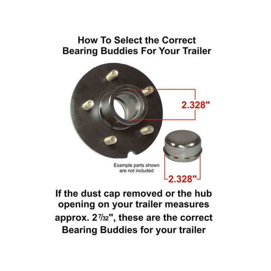 Bearing Buddy Stainless Steel Bearing Protectors with Bras - Pair - 2.328