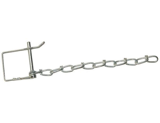 1-4 inch Pintle Hook Safety Pin and 8 inch Chain fits BH8 & RM Series Combination Pintle Hitches