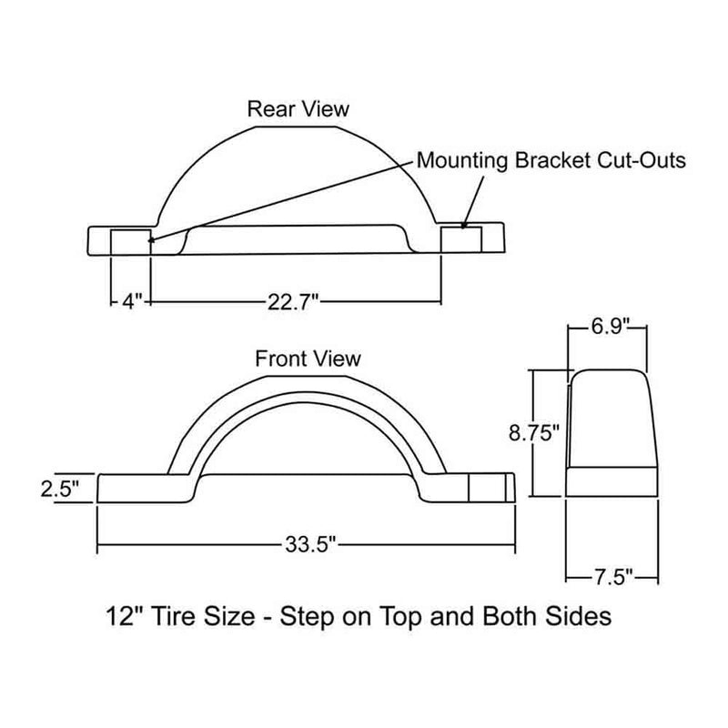 Load image into Gallery viewer, 7.5 x 33.5 Plastic Fender
