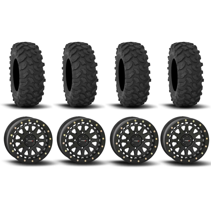Load image into Gallery viewer, System 3 SB-6 Beadlock Matte Black 15" Wheels And XTR370 Tires [32x10-15]
